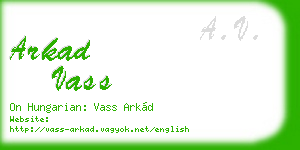 arkad vass business card